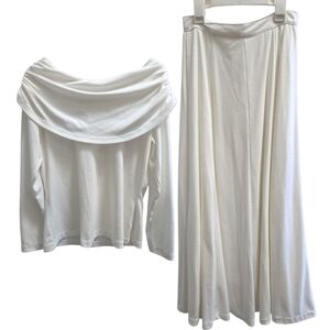 APART Elegant White Maxi Skirt Set SZ 6